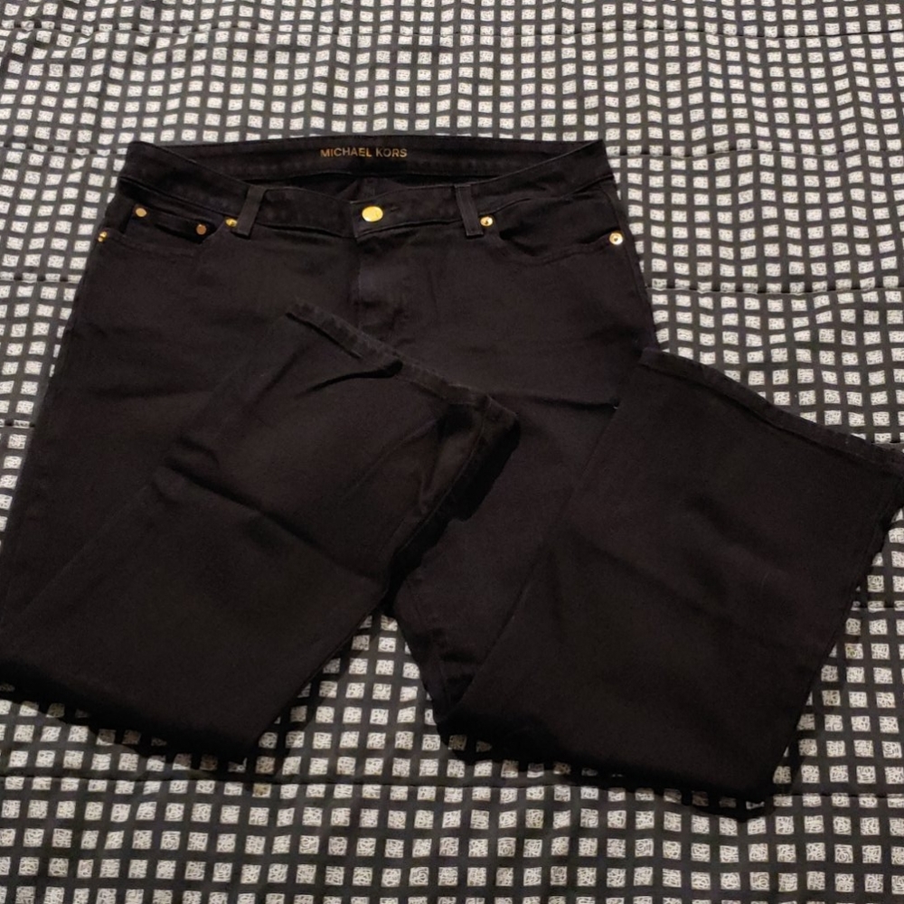MICHAEL KORS IZZY CROPPED FLARE JEANS